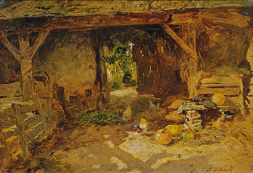Hofinterieur aus dem Marchfeld, , Anton Schrodl