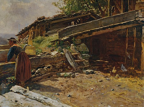 Well at the Farmer Wolferl in Bruck-Fusch, 1880, Anton Schrodl