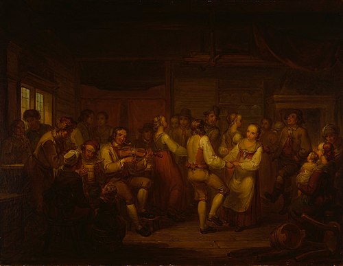 A Peasant Dance in Finland, 1816, Alexander Lauréus
