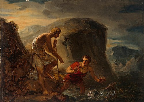 Tobiaan tarina, Tobias ja enkeli pyydystävät kalan, , Aleksander Lauréus