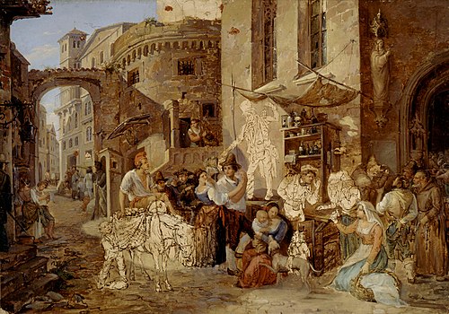 Street View in Rome, 1823, Aleksander Lauréus