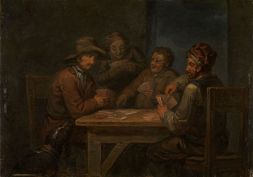 Peasants playing Cards, 1812, Aleksander Lauréus