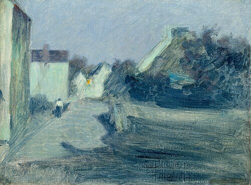 Village Lane in the Moonshine, , Samuel Hirszenberg