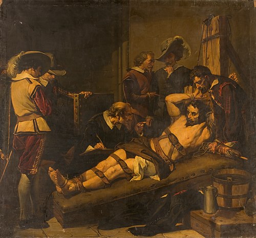 Don Rodrigo Calderón en el tormento, 1865, José María Rodríguez de Losada