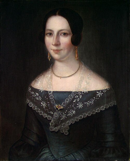Portrett av ung dame, 1900, Carl Peter Lehmann