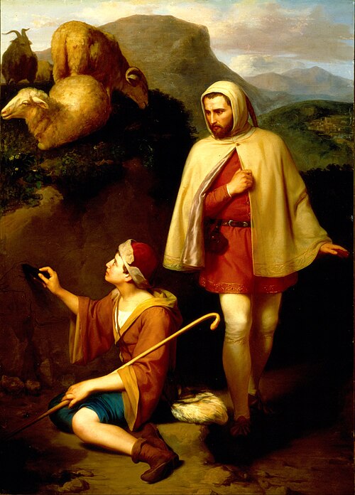 Giotto and Cimabue, 1857, José Obregón