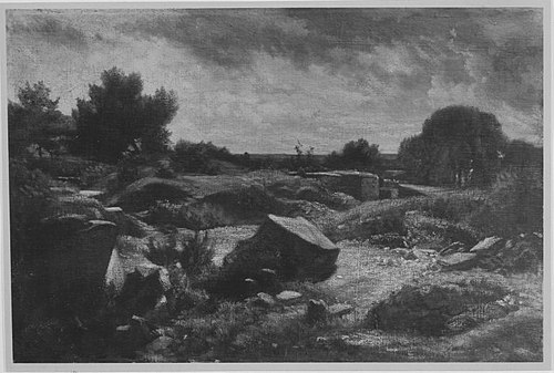 Abendlandschaft bei Fontainebleau, , Anton Teichlein