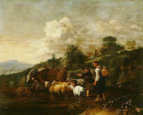 River Landscape with Herders and Animals, , Hendrick Mommers