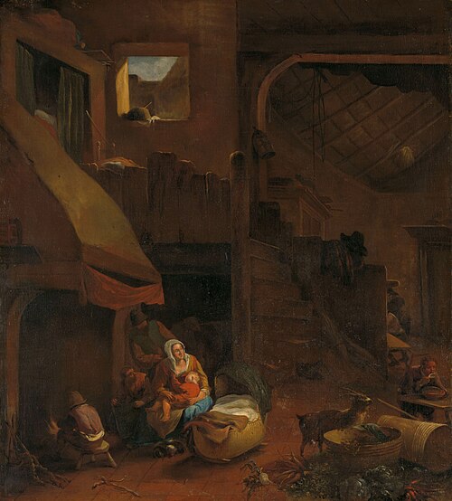 Interior of a peasant hut, 1650, Hendrick Mommers