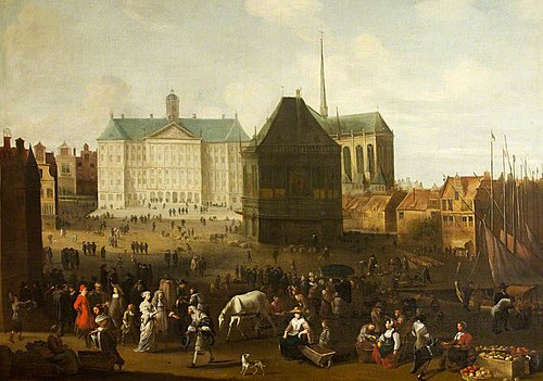 The Dam, Amsterdam, 1674, Hendrick Mommers