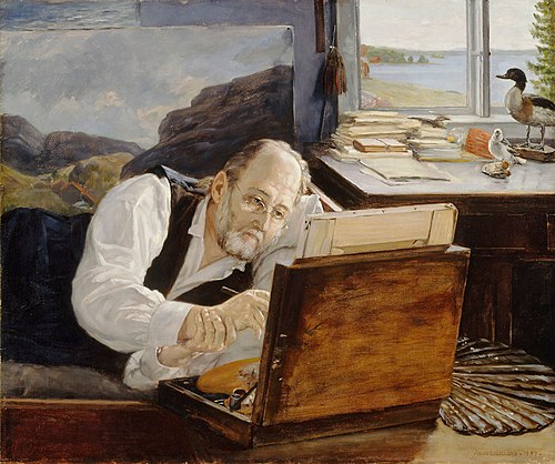 Ferdinand von Wright at Work, 1897, Arvid Liljelund