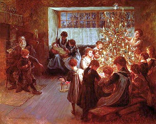 The Christmas tree, 1911, Albert Chevallier Tayler