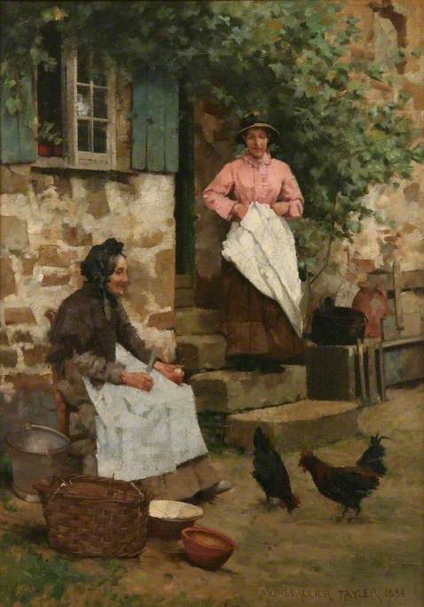 Feeding Time, 1884, Albert Chevallier Tayler