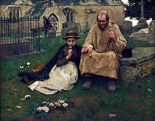 Not Lost but Gone Before, 1886, Albert Chevallier Tayler