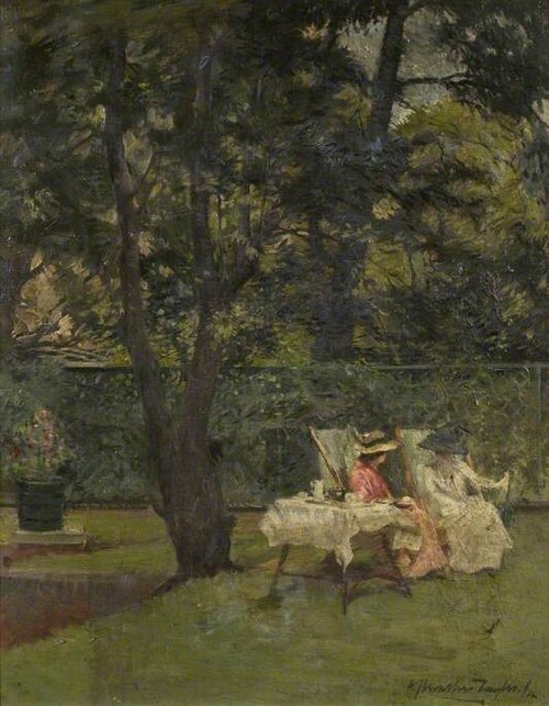 In the Garden, 1912, Albert Chevallier Tayler