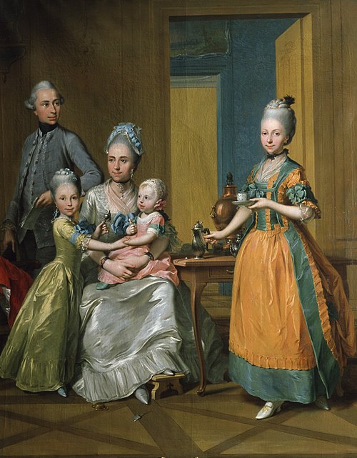 Ehepaar von Borries mit fünf Kindern, , Anton Wilhelm Tischbein