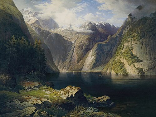 View of Königssee, 1878, Dániel Somogyi