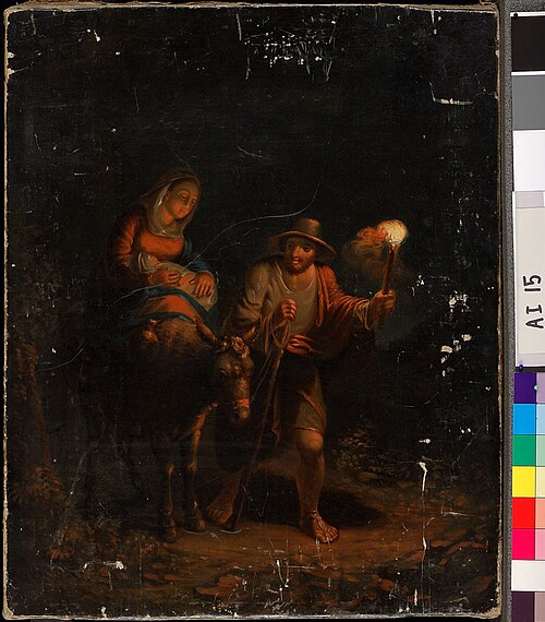 Flykten till Egypten, kopia efter A.Laureus, 1832, Johan Erik Lindh