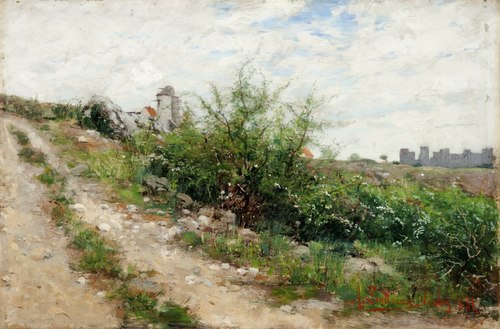 Scene from Visby, 1881, Knut Axel Lindman