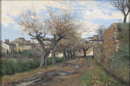 A Street in Fréjus, 1878, Axel Lindman