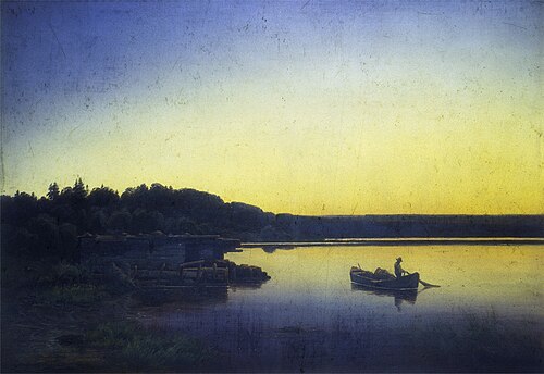 Lake of Constance, Sunset, 1848, Anton Zwengauer