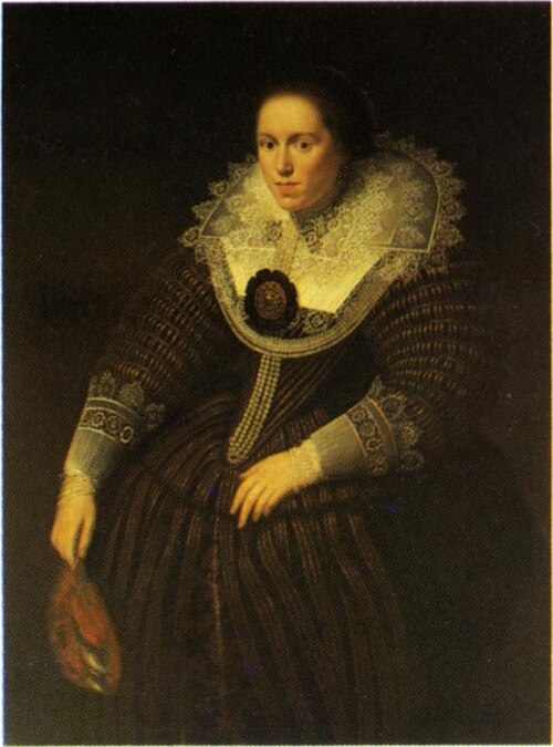Porträt der Emerentia van Ravenswaey, 1625, Paulus Moreelse