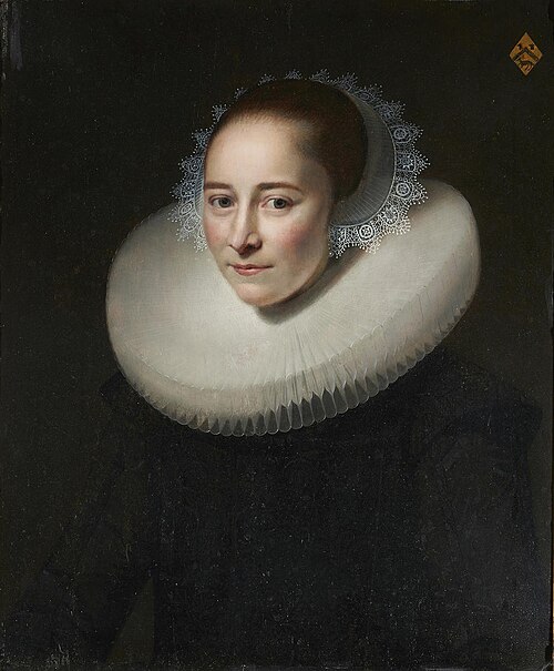 A lady with a lace collar, , Paulus Moreelse