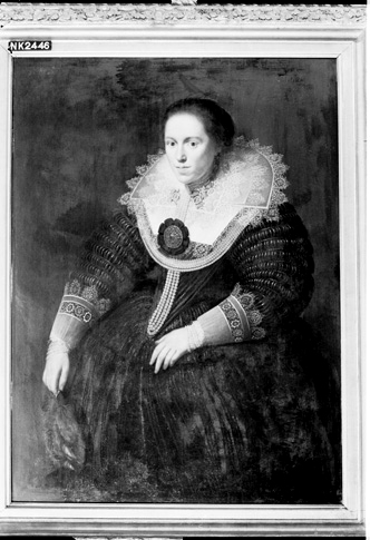 Portrait of a Woman , possibly Emerentia van Ravenswaey, 1624, Paulus Moreelse