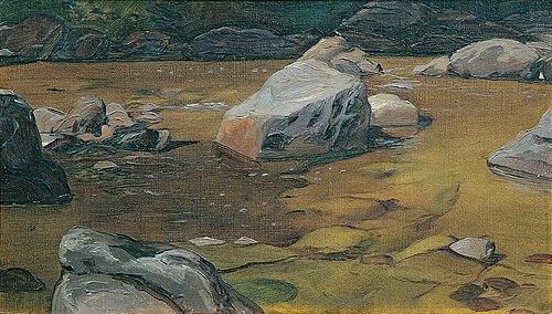 Felsen im Bach, 1904, Anton Ritter Von Kenner