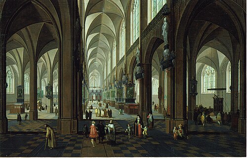 Interior of the Cathedral of Antwerp in daylight, 1640, Pieter Neefs l'Ancien
