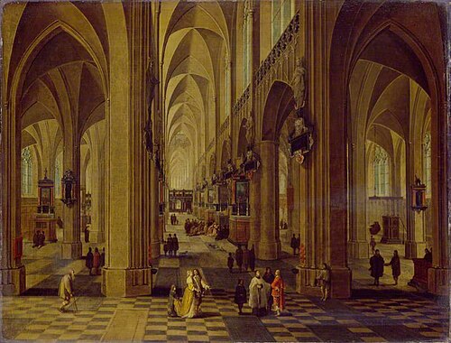 Interior of Antwerp Cathedral, 1648, Pieter Neefs l'Ancien