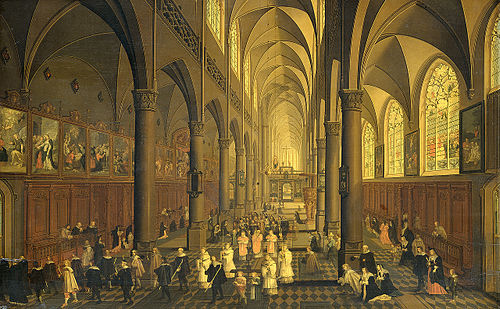 Interior of the Saint Paul's church of Antwerp, 1636, Pieter Neefs l'Ancien