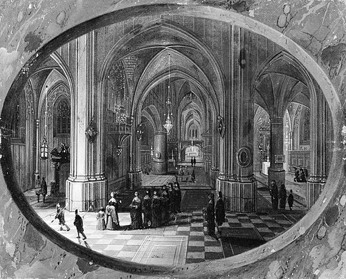 Interior of a Gothic Church at Night, 1637, Pieter Neefs l'Ancien