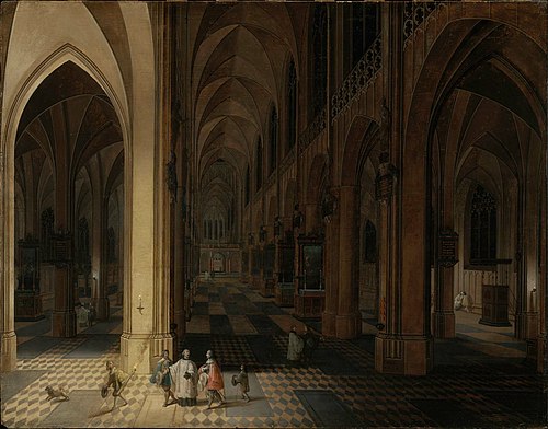 Interior of Antwerp Cathedral at Night, 1638, Pieter Neefs l'Ancien