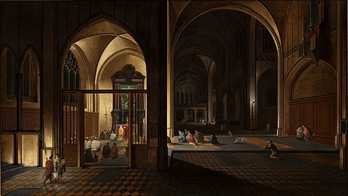 Kerkinterieur, 1611, Pieter Neefs l'Ancien