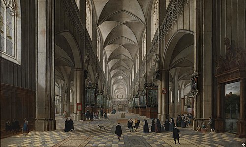 Church in Flanders or The Mass, 1618, Pieter Neefs l'Ancien