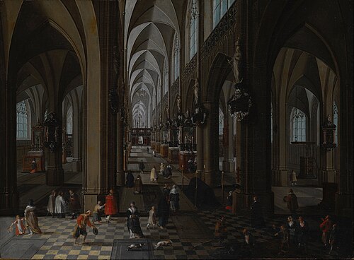 Interior of Antwerp Cathedral, 1651, Pieter Neefs l'Ancien