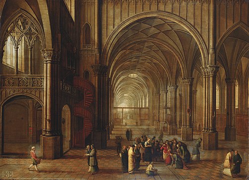 The Interior of a Church: the Woman taken in Adultery, 1618, Pieter Neefs l'Ancien