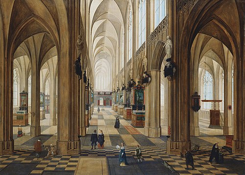 The Interior of Antwerp Cathedral by day, 1640, Pieter Neefs l'Ancien
