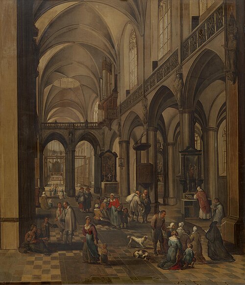 Interior of a Flemish Church, 1650, Pieter Neefs l'Ancien