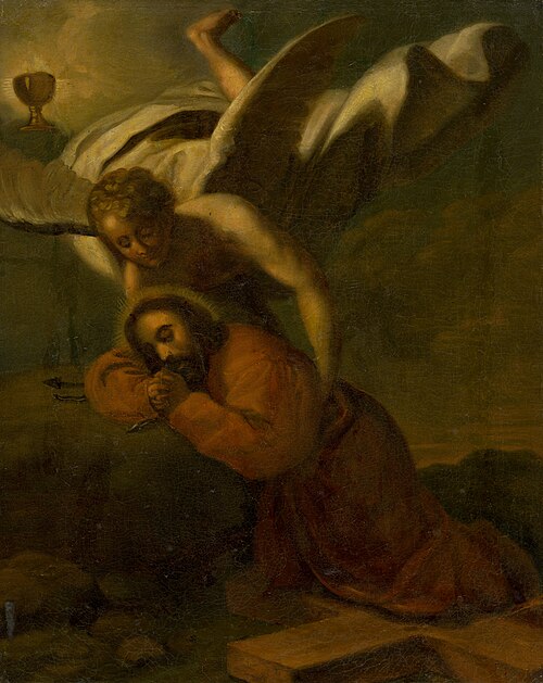 Kristus na Olivete, 1847, Toni von Stadler