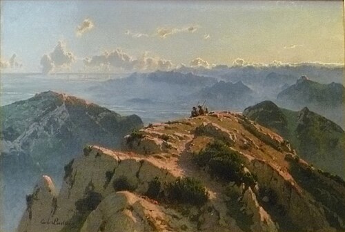 Sunrise in Wendelstein, 1899, Carl Julius Emil Ludwig