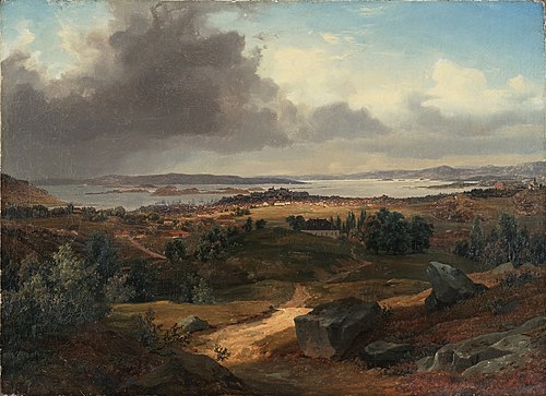 Christiania sett fra Sinsen, 1847, Bernt Lund