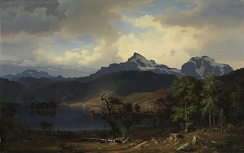 View from Ulvik in Hardanger, 1851, Bernt Lund