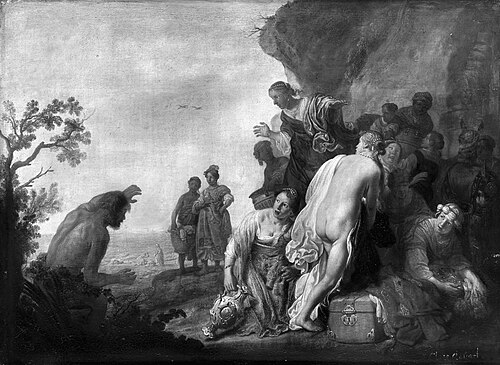 Odysseus and Nausikaä, 1632, Nicolaes Cornelisz Moeyaert