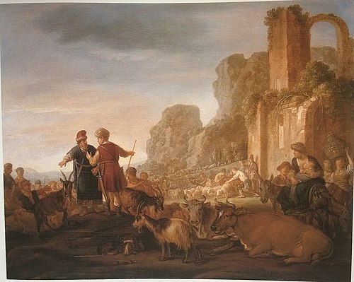 Abraham gives Lot the choice of the surrounding country, 1646, Nicolaes Cornelisz Moeyaert