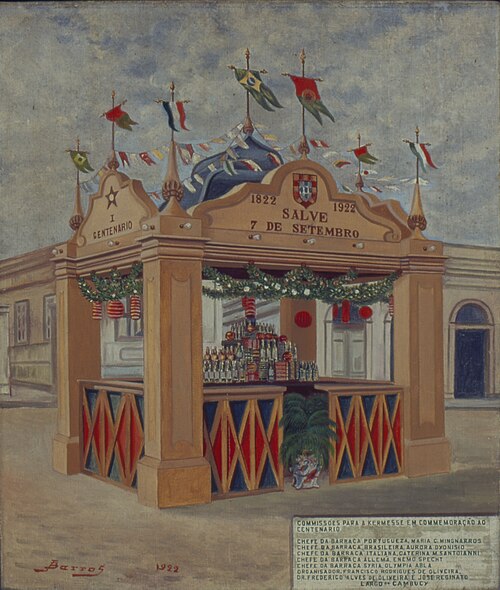 Quiosque no Cambucí, 1822, 1922, Jonas de Barros