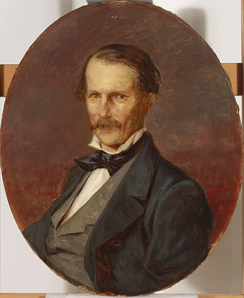 Portrait of the painter  Magnus von Wright, 1867, Erik Johan Löfgren