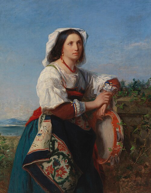 Italian Tambourine Player, 1864, Erik Johan Löfgren