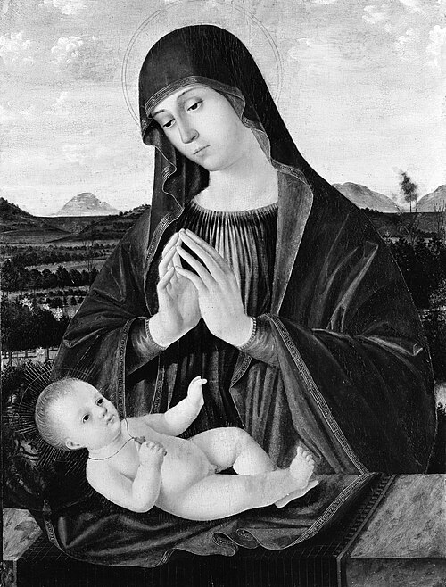 Madonna Adoring the Child, , Antonello de Saliba